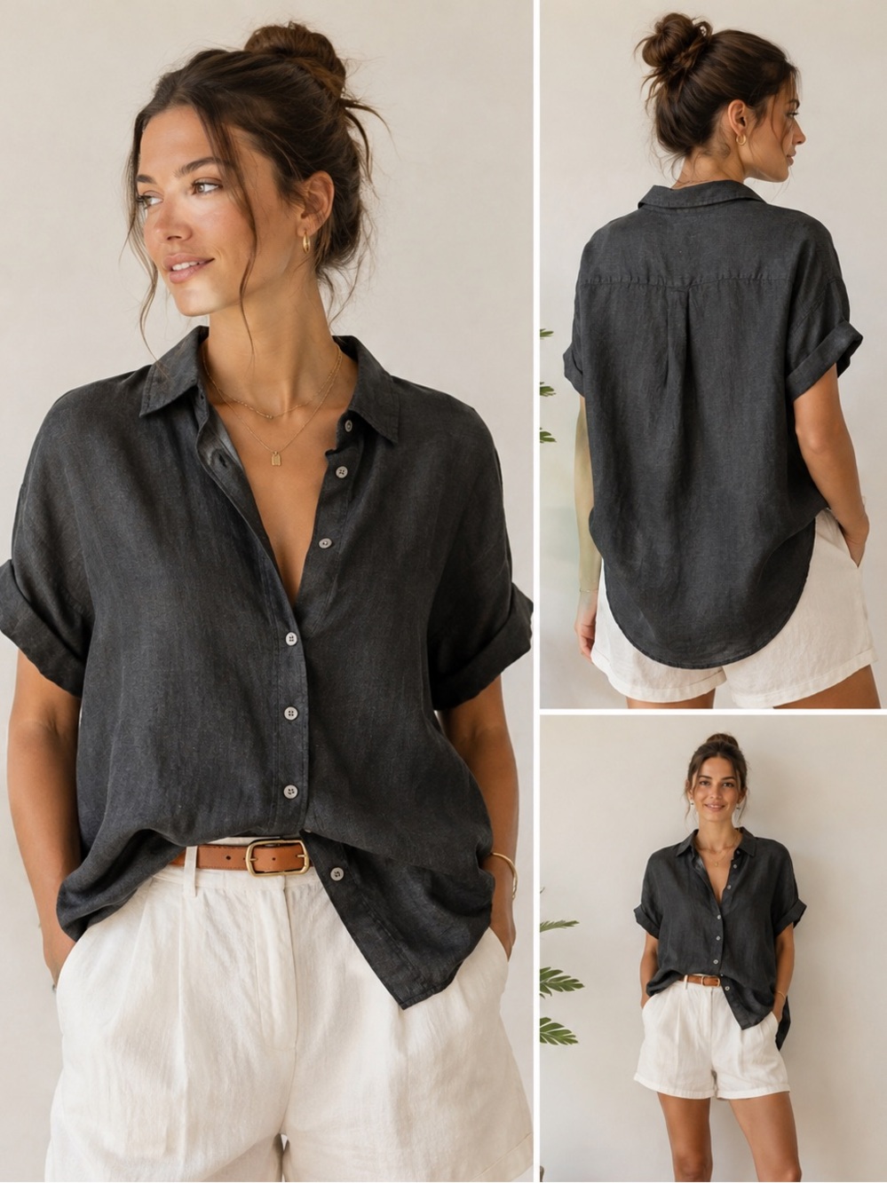 J.Crew Baird McNutt Irish Linen Relaxed Oversized Button Down - Shirt S